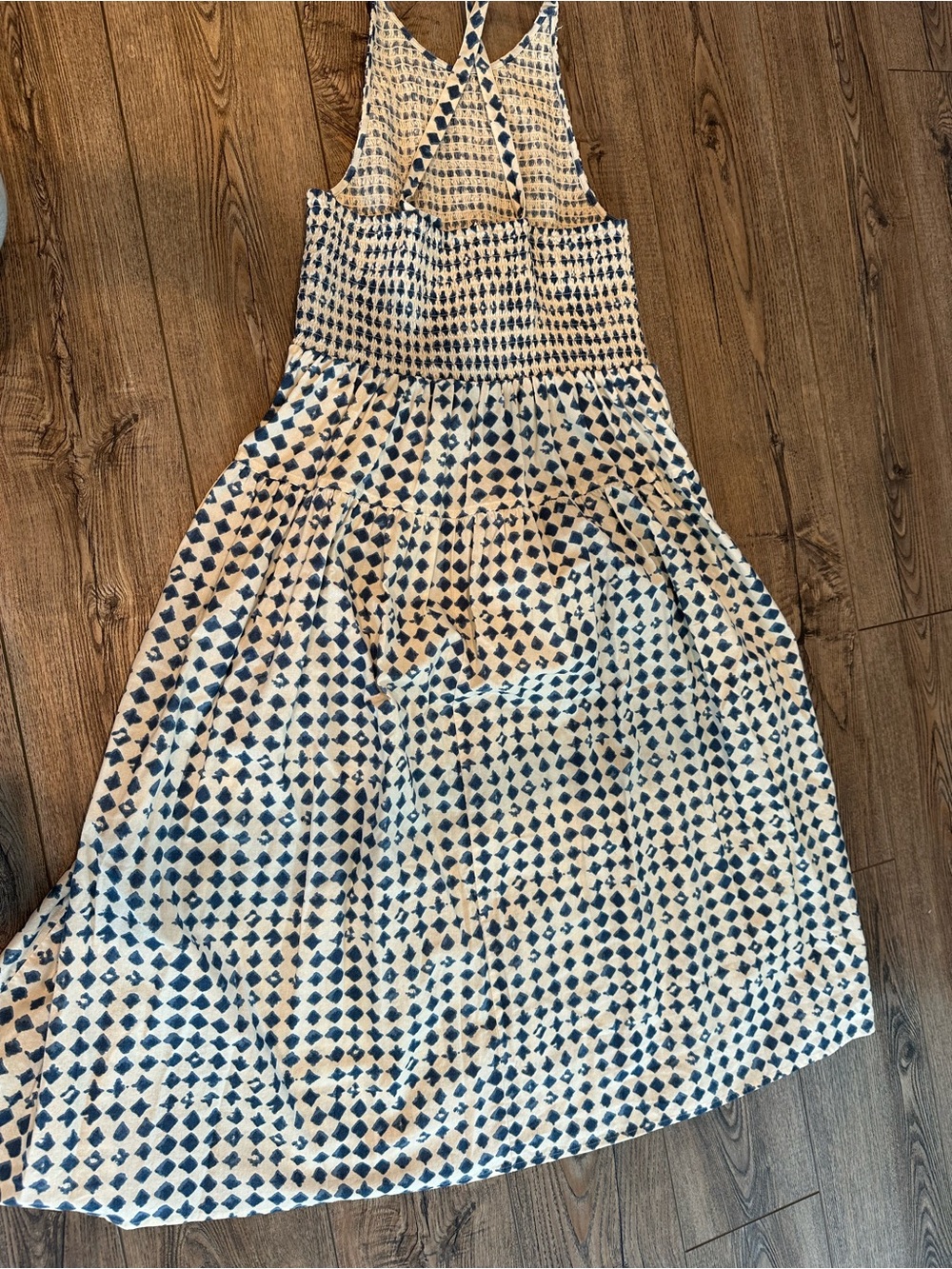 Madewell Smocked Midi Dress Large - Picture 7 of 9